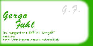 gergo fuhl business card